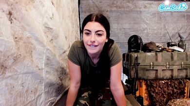 horny girl plays with her wet hairy vagina