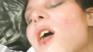 WOW GERMAN GIRL gets 30+ LOADS ON FACE