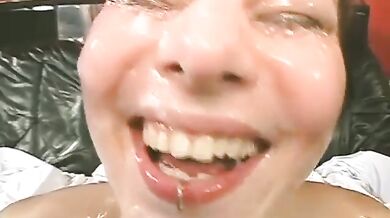 WOW GERMAN GIRL gets 30+ LOADS ON FACE