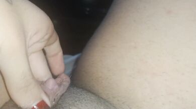 Top view of my monster clit