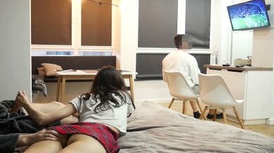 He choose FIFA.Girfriend Cheating While He Plays PS4