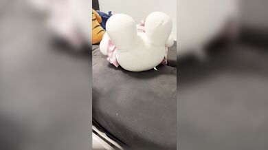 Sex with my plushies, fucking them hard until cum on Hello kitty