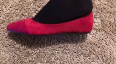 Sexy Foot Fetish Girl Shackles herself and Teases her Stinky Nylon Pantyhose