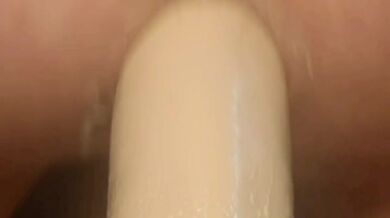 Big anal dildo ride by hot boy whit milk anal prolapse.