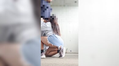 Big Ass Teen almost Got Caught Fucking Behind A Car