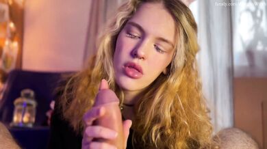 The Christmas Bunny came to drink strawberry milk, and swallowed a mouthful of cum!