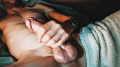 Jack gets covered in cum fresh out of the shower