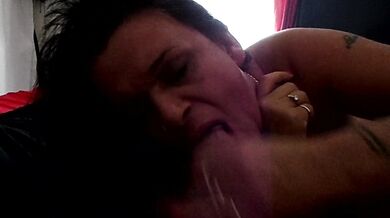 British Gilf Loves Sucking and Gagging on a Big Cock