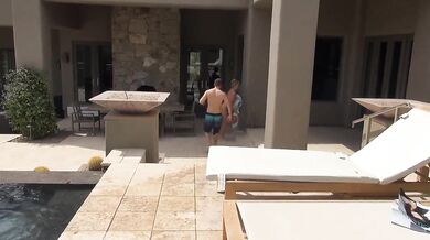 Jodie West - Meeting Mom In Bikini By The Pool