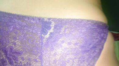 Reverse cowgirl milking her young lover's milk