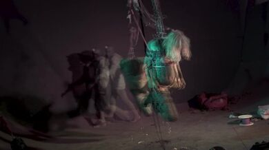 shibari hook suspension - TATTOO couple Bondage in the air