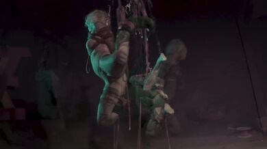 shibari hook suspension - TATTOO couple Bondage in the air