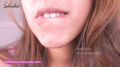 Long tongue play- Saliva- Boobs