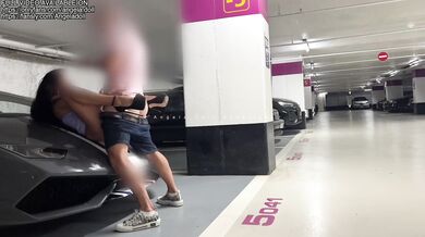 Luxury whore gets fucked by her client against the hood of his Lamborghini