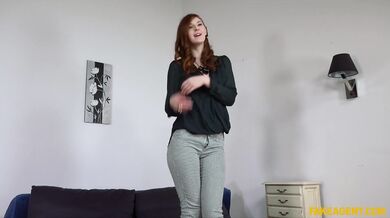 Fake Agent - Gorgeous redhead will do anything for fame and money promises (FULL SCENE)