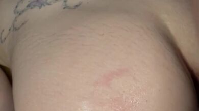 Wife takes large black dildo