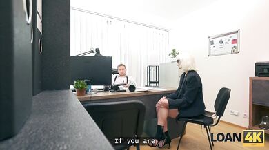 LOAN4K. Blonde whore is having a rough anal fuck for a loan