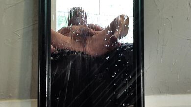 Drenched my mirror in cum