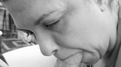 Big Tit Latina MILF Sucks Big White Dick in Broad Daylight