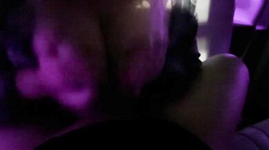 Hot Asian Big Tits Slut give me a tit job in my car