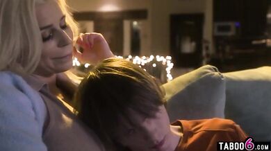 Stepmom Spencer Scott Fucks Stepson Rough - Big Tits Milf & Huge Cock Taboo Sex