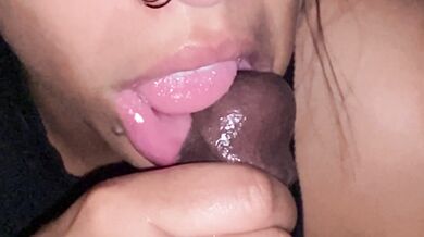 Slow crazy tongue action BJ
