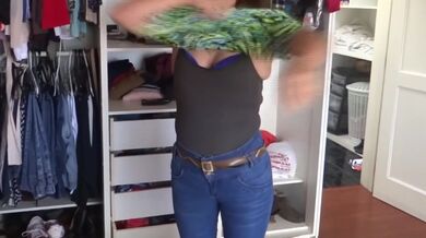 The maid's stepson caresses my ass, I get aroused and ask him to fuck me.