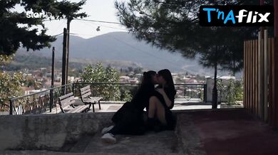 Eva Samioti Sexy Scene in Black Paintings