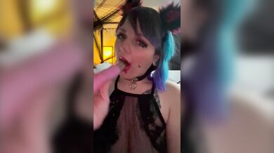 Nikki Paws plays with herself again