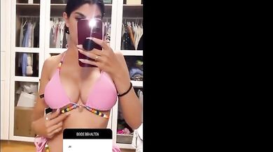 Yeliz Koc Breasts, Bikini Scene in Yeliz Koc Sexy Instagram Story