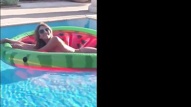 Elizabeth Hurley Sexy Scene in Elizabeth Hurley Strips Down For Sexy Poolside Photoshoot
