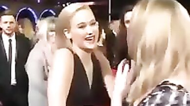 Natalie Dormer Lesbian Scene in The Academy Awards (Jennifer Lawrence)