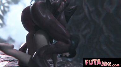 Futa3Dx - Futa Final Boss Demon Fucks Brunette Rough