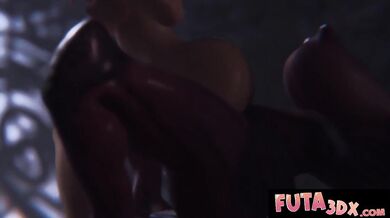 Futa3Dx - Futa Final Boss Demon Fucks Brunette Rough