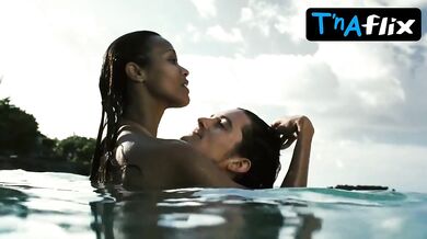 Zoe Saldana Breasts, Bikini Scene in Haven