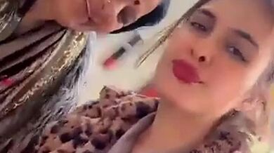 Neha Malik Lesbian Scene in Neha Malik Snapchat Story