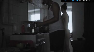 Jeanne Devos Breasts, Bush Scene in Strangers