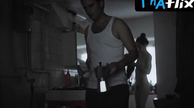 Jeanne Devos Breasts, Bush Scene in Strangers