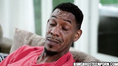 Stepdad fucks teen GF's daughter in bath - Tristan Summers big black dick