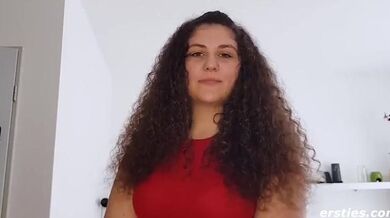 Hot german teen isi b masturbates with vibrator - big natural boobs shaved pussy solo