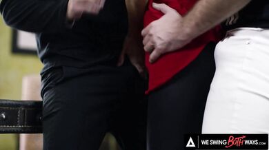 WE SWING BOTH WAYS - Wild Bisexual Threesome With Pristine Edge And Two Coworkers