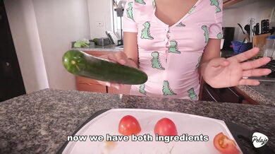 cucumber goes inside my tight pink pussy and then into my mouth, wanna film with me? - ALIX VLOGS