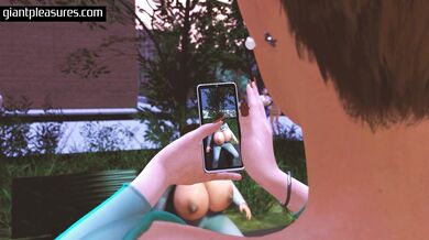 Radiation Meltdown Causes Woman's Ass, Breasts, and Belly to Grow in Public