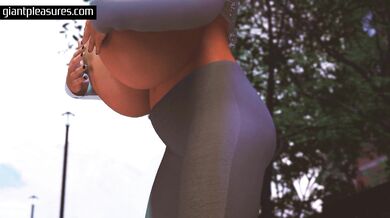 Radiation Meltdown Causes Woman's Ass, Breasts, and Belly to Grow in Public