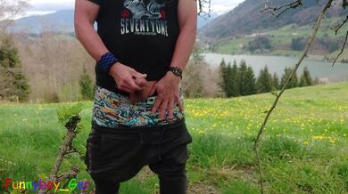 While hiking in the mountains I got horny and had to get it on right there.