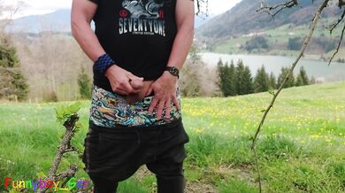 While hiking in the mountains I got horny and had to get it on right there.