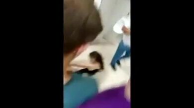 Drunk Party girl in Restroom