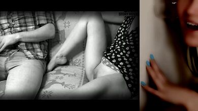 Neghbor girl mutual masturbation with her stepbrother - listening to roomate sex sounds