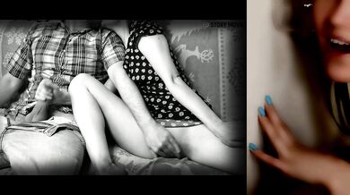 Neghbor girl mutual masturbation with her stepbrother - listening to roomate sex sounds