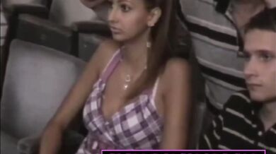 Kitty Jane intensely in the Cinema under her Cuckold bf ‘s eyes!